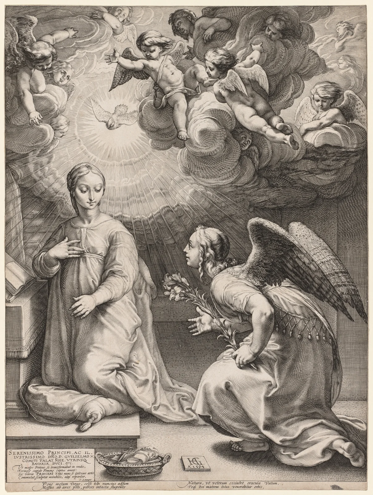 The Annunciation av Hendrick Goltzius