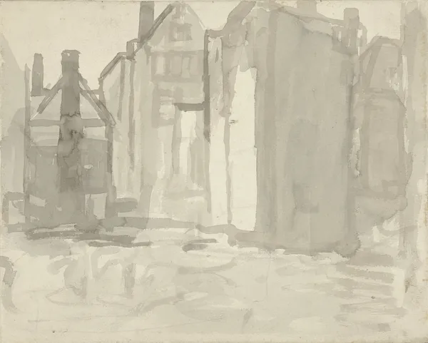 Bouwput Sint Agnietenstraat te Amsterdam av George Hendrik Breitner