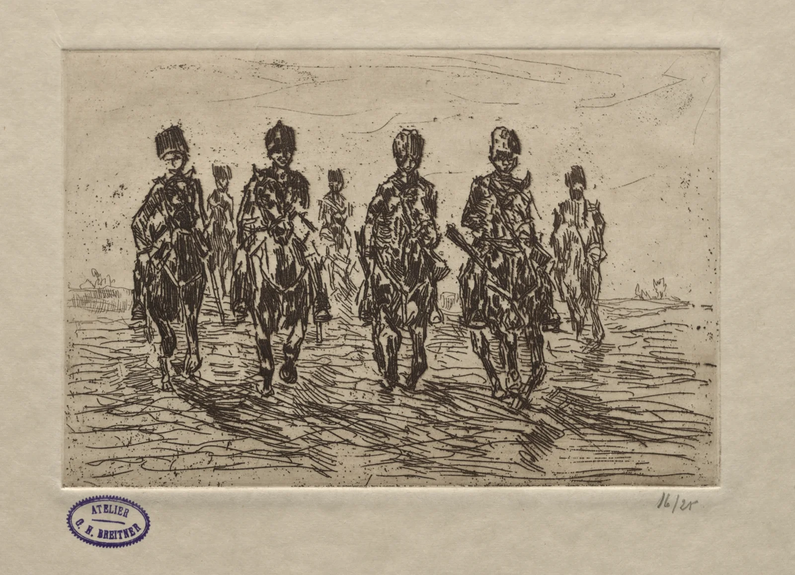 Cavalry Scene av George Hendrik Breitner