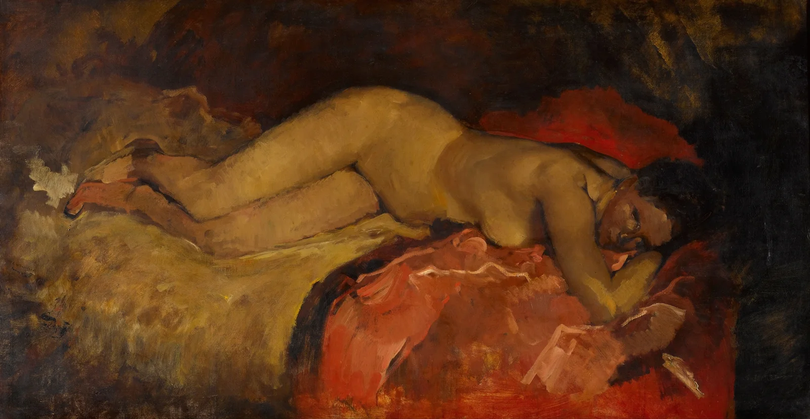 Reclining nude av George Hendrik Breitner