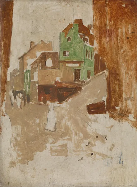 Street in Montmartre, Paris av George Hendrik Breitner