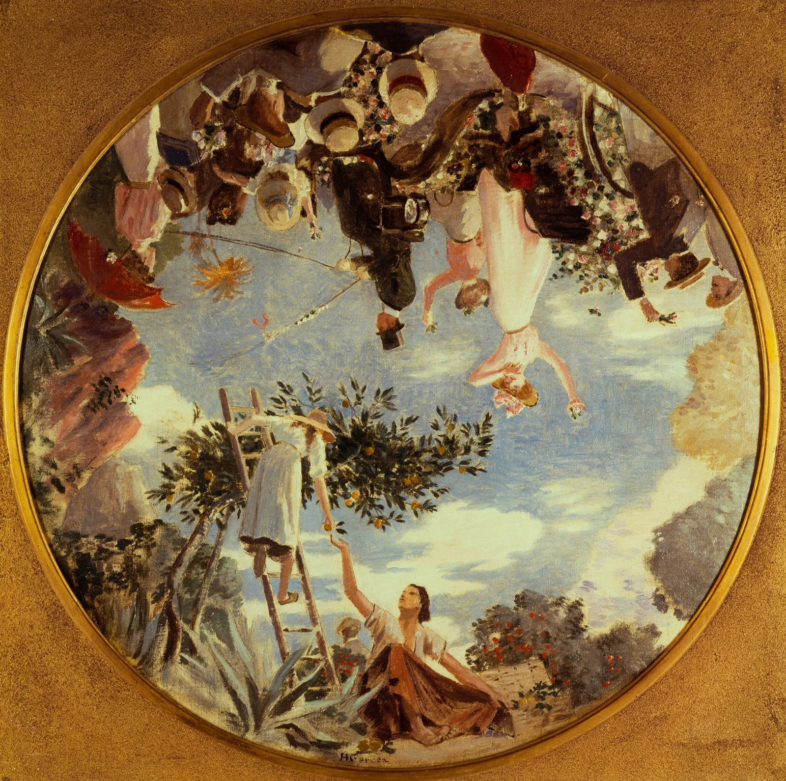 Bataille de fleurs à Nice av Henri Gervex
