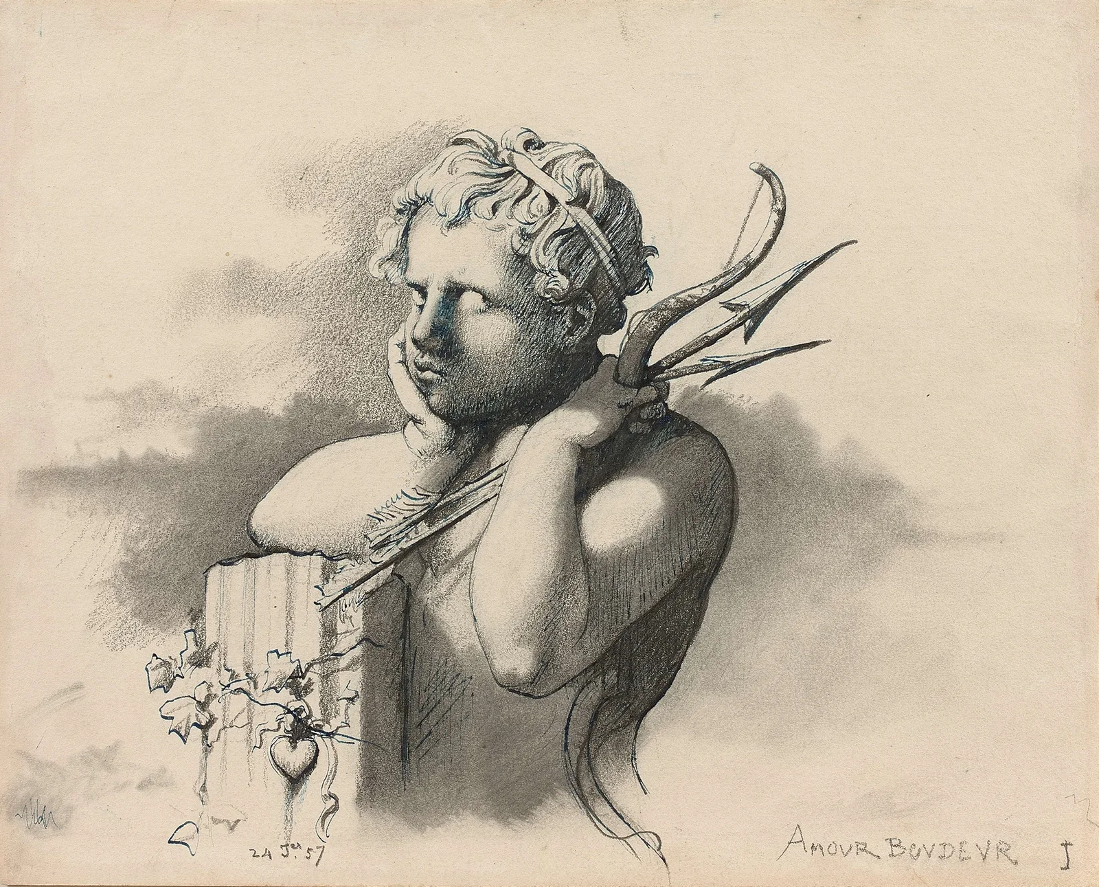 Amour boudeur av Henri Lehmann