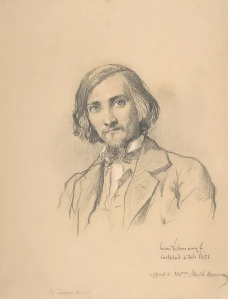Portrait of Anton Heinrich Springer (1825-1895) av Henri Lehmann