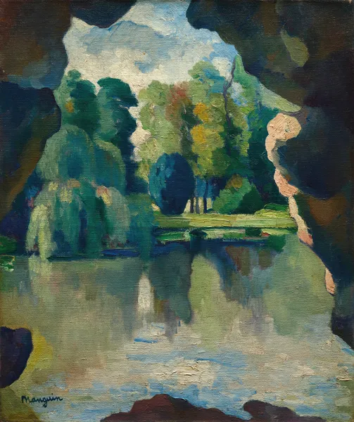 Le Lac de Bagatelle, Bois de Boulogne av Henri Manguin