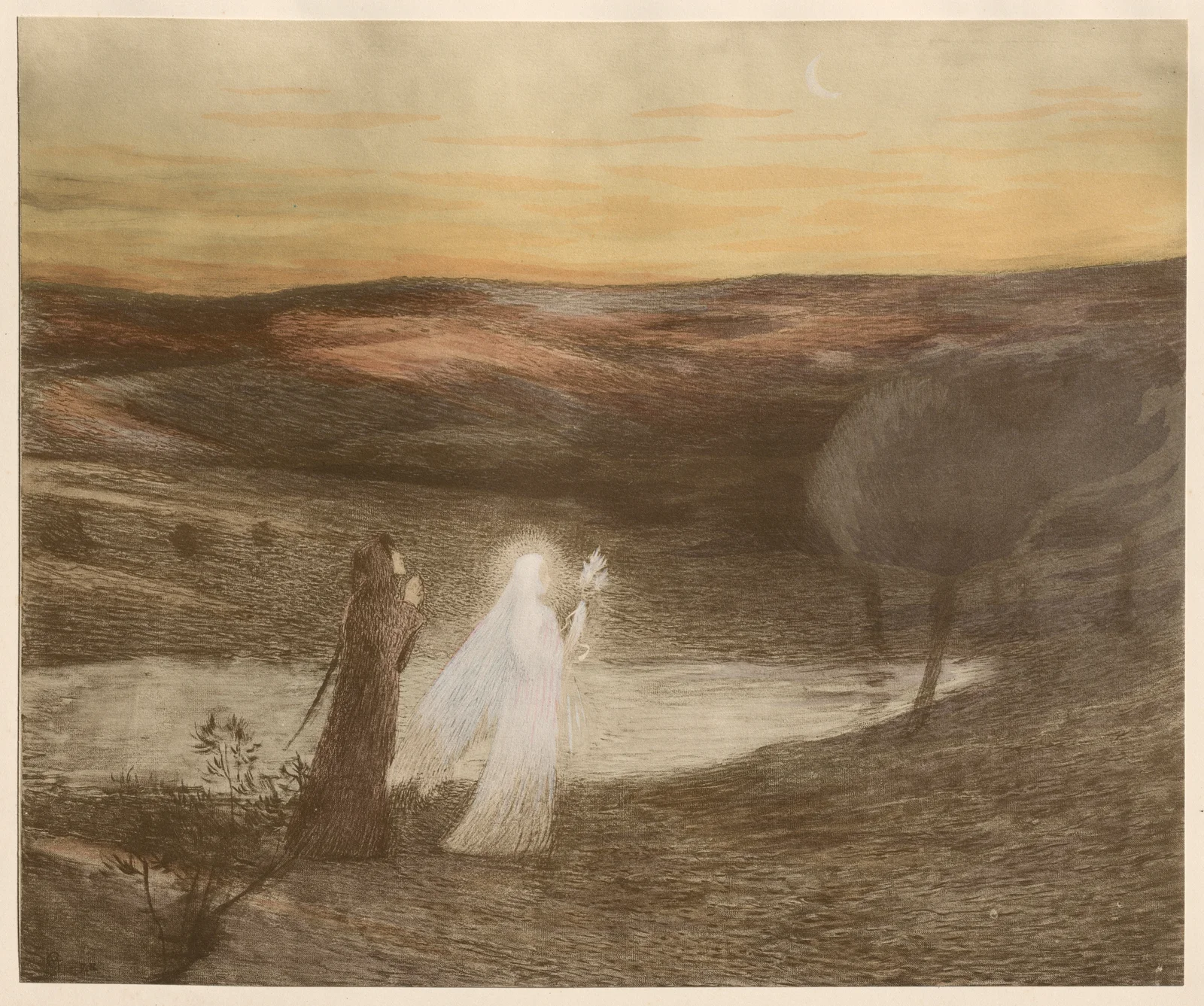 Dante Rencontre Béatrix av Henri Martin