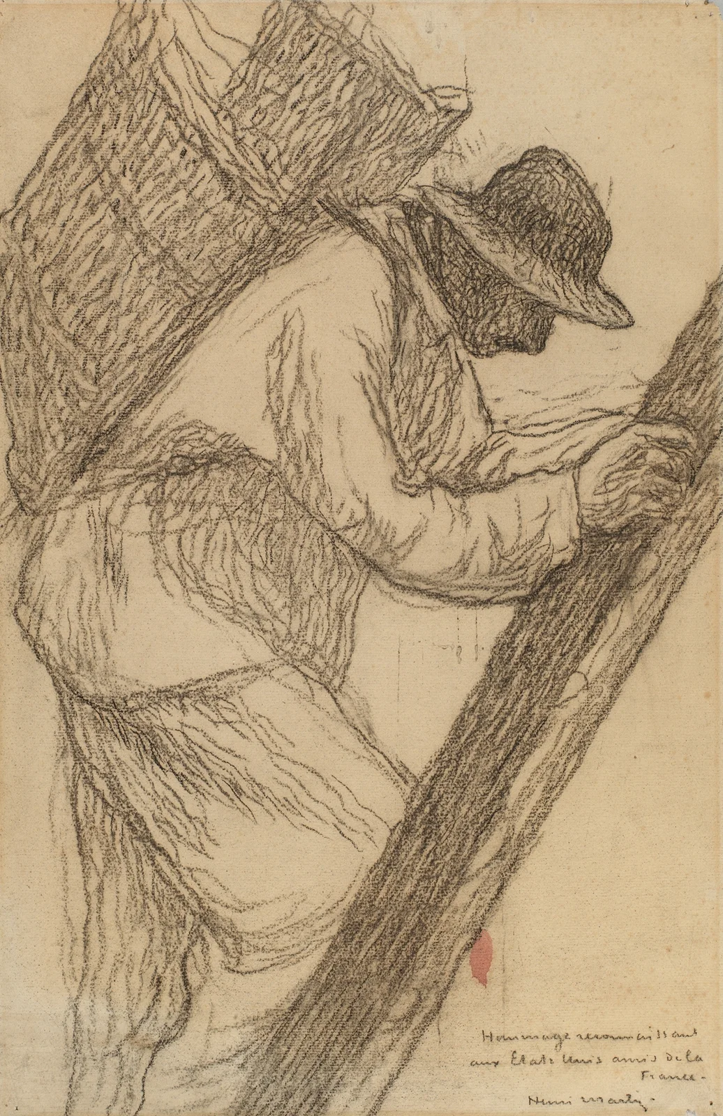 Workman on a Ladder av Henri Martin