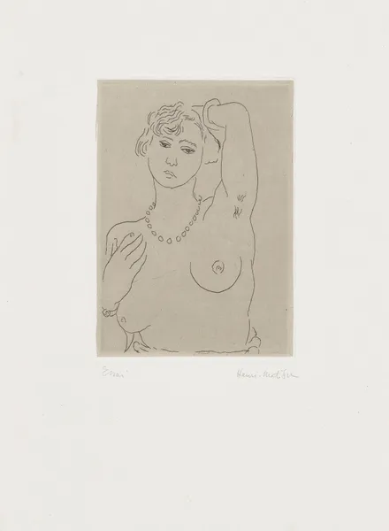 Buste de femme avec collier et bracelet av Henri Matisse