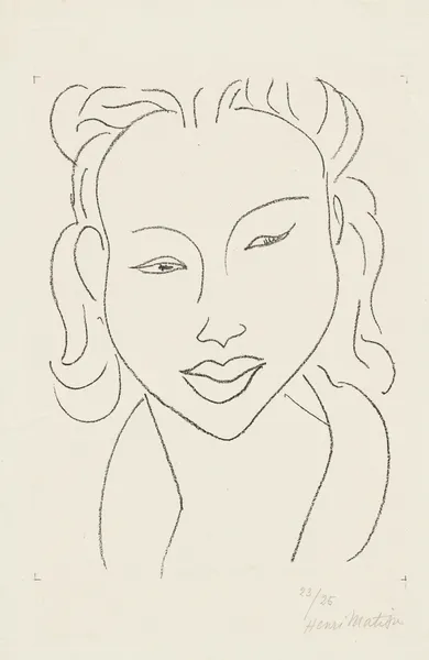 Chinoise au visage de face av Henri Matisse