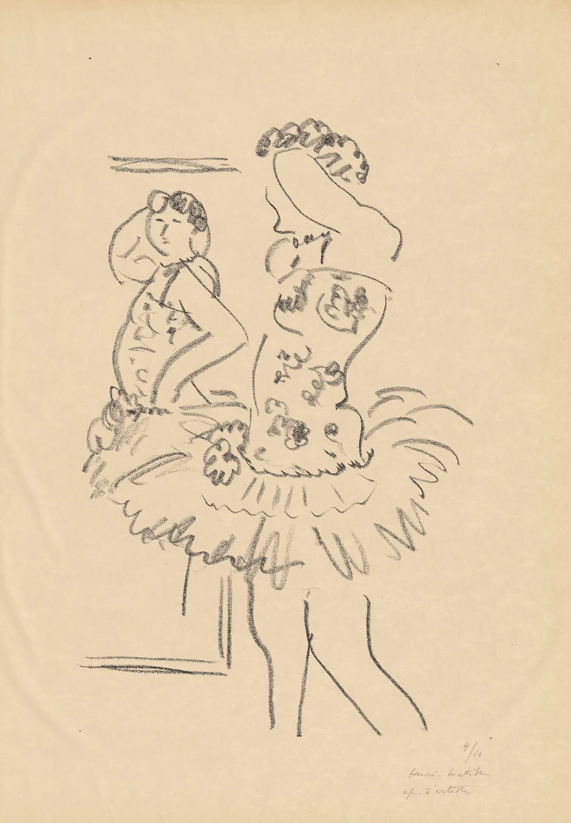 Danseuse au miroir av Henri Matisse