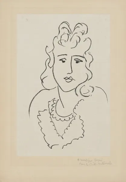 Etude pour Poèmes de charles d’Orléans, 1942 – nr 2 av Henri Matisse