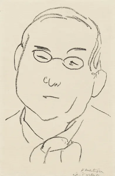 Études pour le frontispice de ‘Choix de pages de Paul Léautaud’ Pl.12 av Henri Matisse