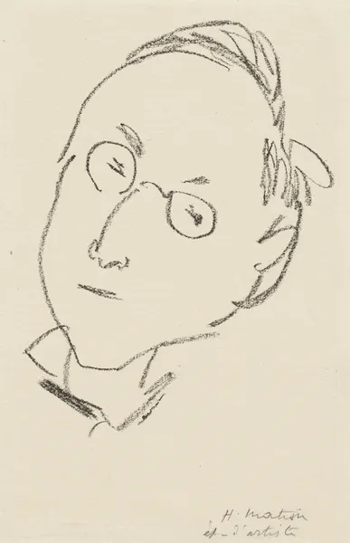 Études pour le frontispice de ‘Choix de pages de Paul Léautaud’ Pl.03 av Henri Matisse