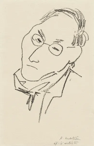 Études pour le frontispice de ‘Choix de pages de Paul Léautaud’ Pl.06 av Henri Matisse