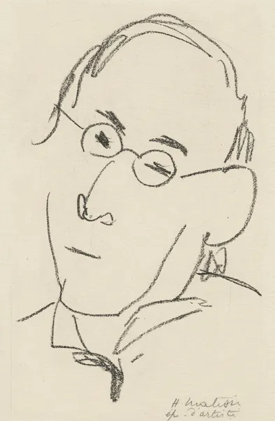 Études pour le frontispice de ‘Choix de pages de Paul Léautaud’ Pl.02 av Henri Matisse