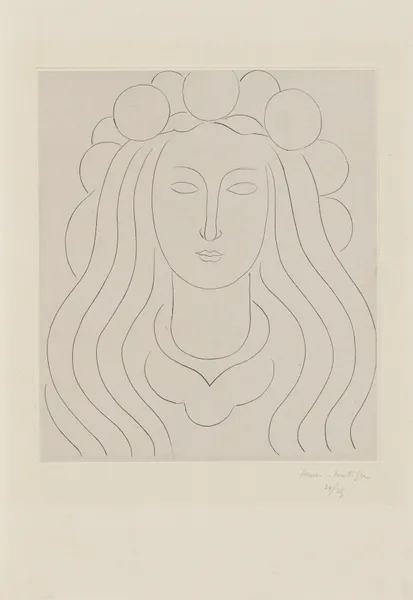 Fée au chapeau de clarté Souvenir du Mallarmé av Henri Matisse