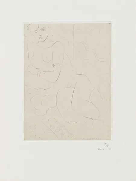 Grand nu couché de trois-quarts av Henri Matisse