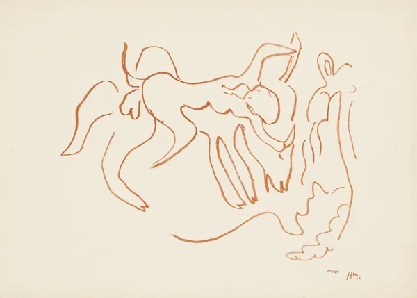 Je veux, me souvenant de ma gentille amie etudes dans – Florilège des Amours, Ronsard, 1942 – nr 2 av Henri Matisse