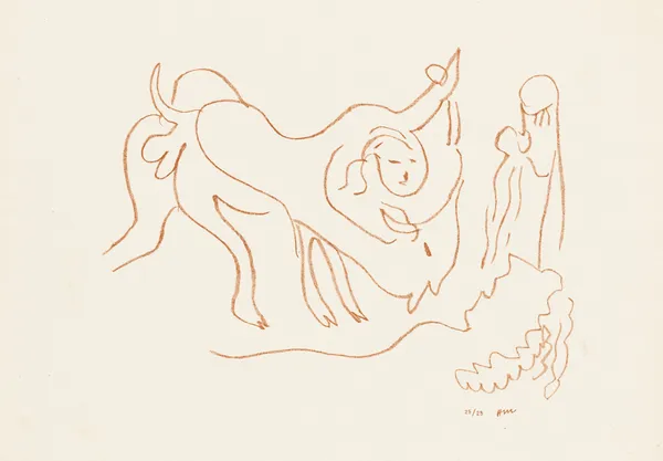 Je veux, me souvenant de ma gentille amie – études dans Florilège des amours, Ronsard av Henri Matisse