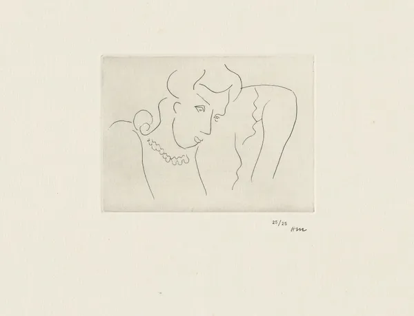 Jeune femme au collier av Henri Matisse