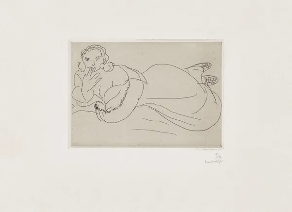 Jeune femme au repos av Henri Matisse