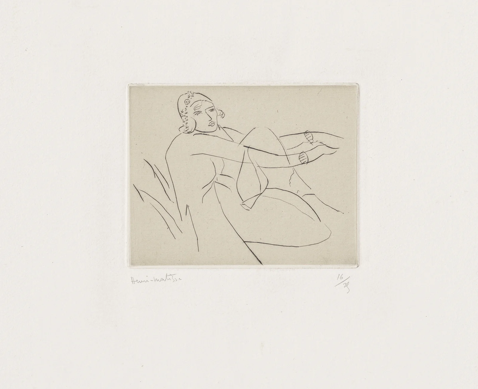 Le bonnet fleuri av Henri Matisse