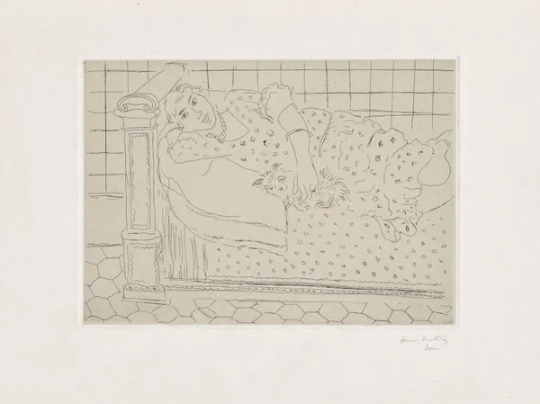 Le repos sur le lit av Henri Matisse