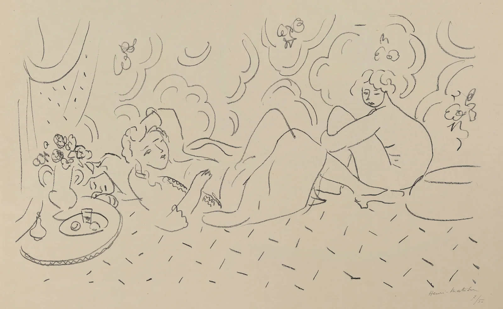 Les trois modèles av Henri Matisse