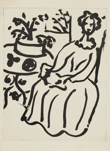 Marie-José en robe jaune, 1950 – nr 2 av Henri Matisse