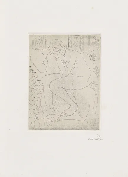 Nu assis et portrait de Mme Cézanne av Henri Matisse