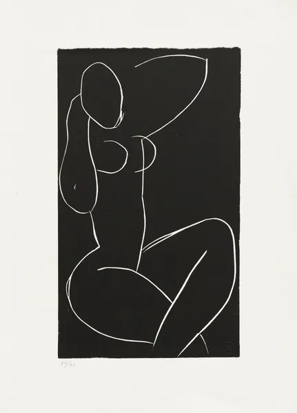 Nu assis, jambes croisées I av Henri Matisse