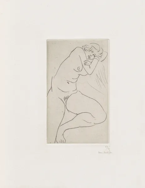 Nu assis, la tête dans les bras av Henri Matisse