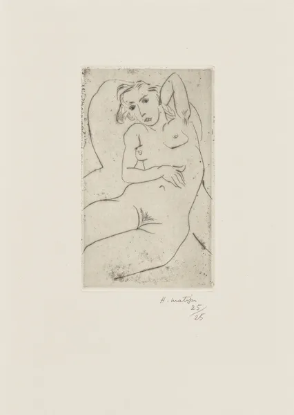 Nu assis – Les yeux noirs av Henri Matisse