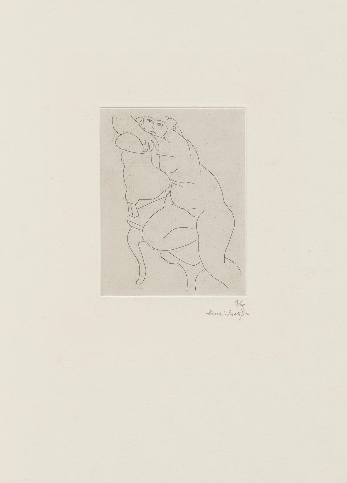 Nu au fauteuil av Henri Matisse
