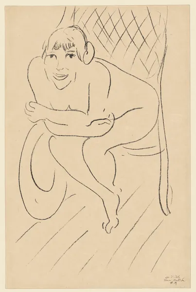Nu au rocking chair av Henri Matisse