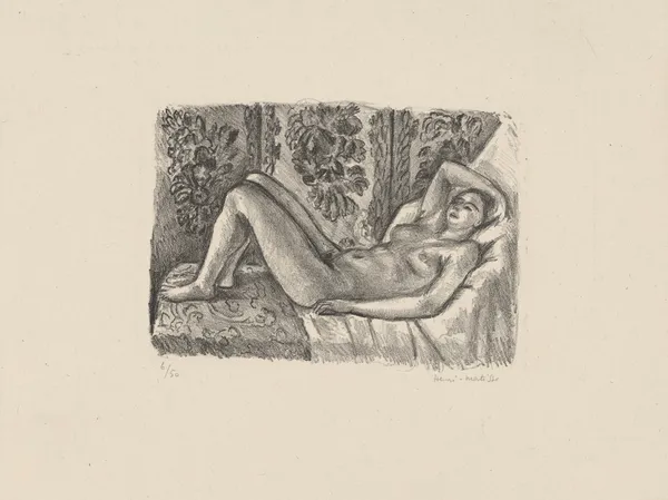 Nu couché au paravent Louis XIV av Henri Matisse