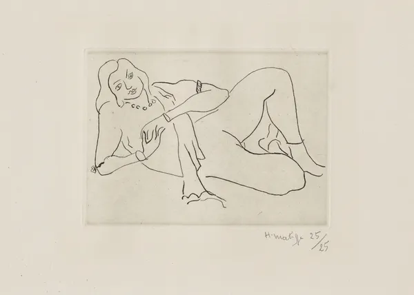 Nu couché s’appuyant sur le bras droit av Henri Matisse