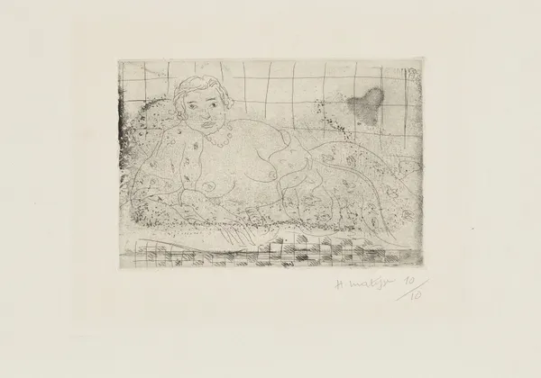Nu couché, sol en damier av Henri Matisse