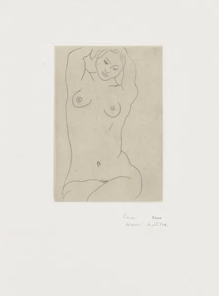 Nu, les bras sur la tête av Henri Matisse