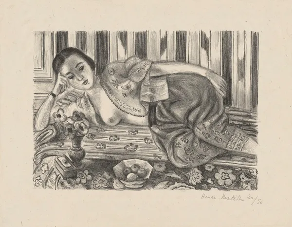 Odalisque à la culotte de satin rouge av Henri Matisse