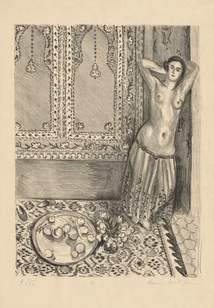 Odalisque debout au plateau de fruits av Henri Matisse