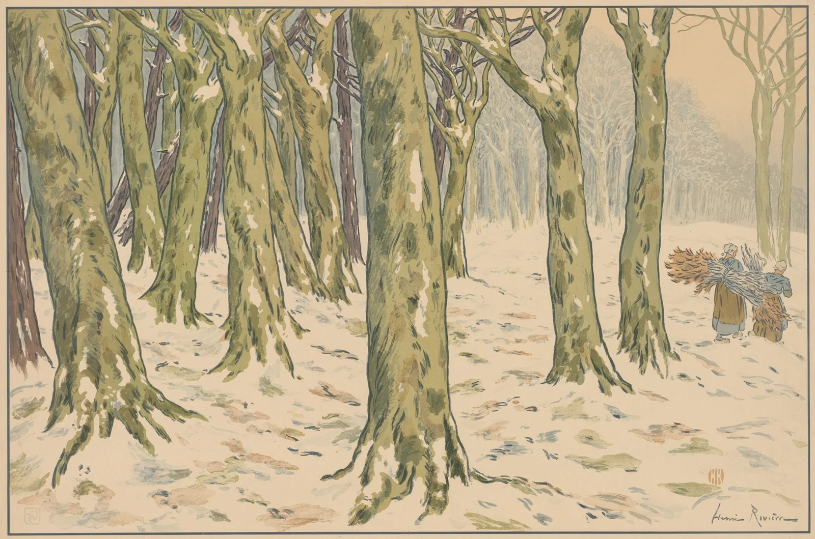 The Woods, Winter av Henri Rivière