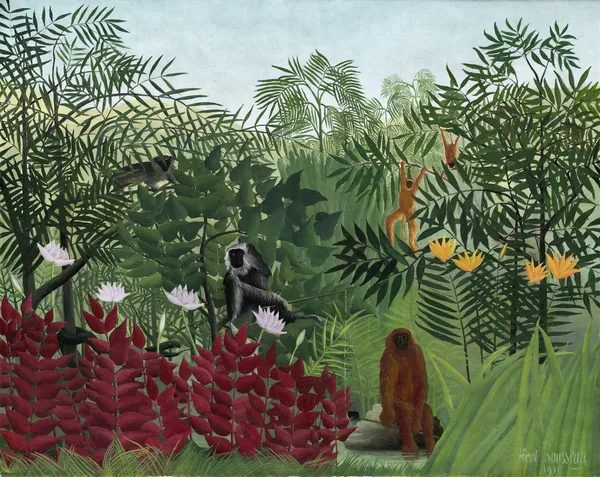 Tropical Forest with Monkeys av Henri Rousseau