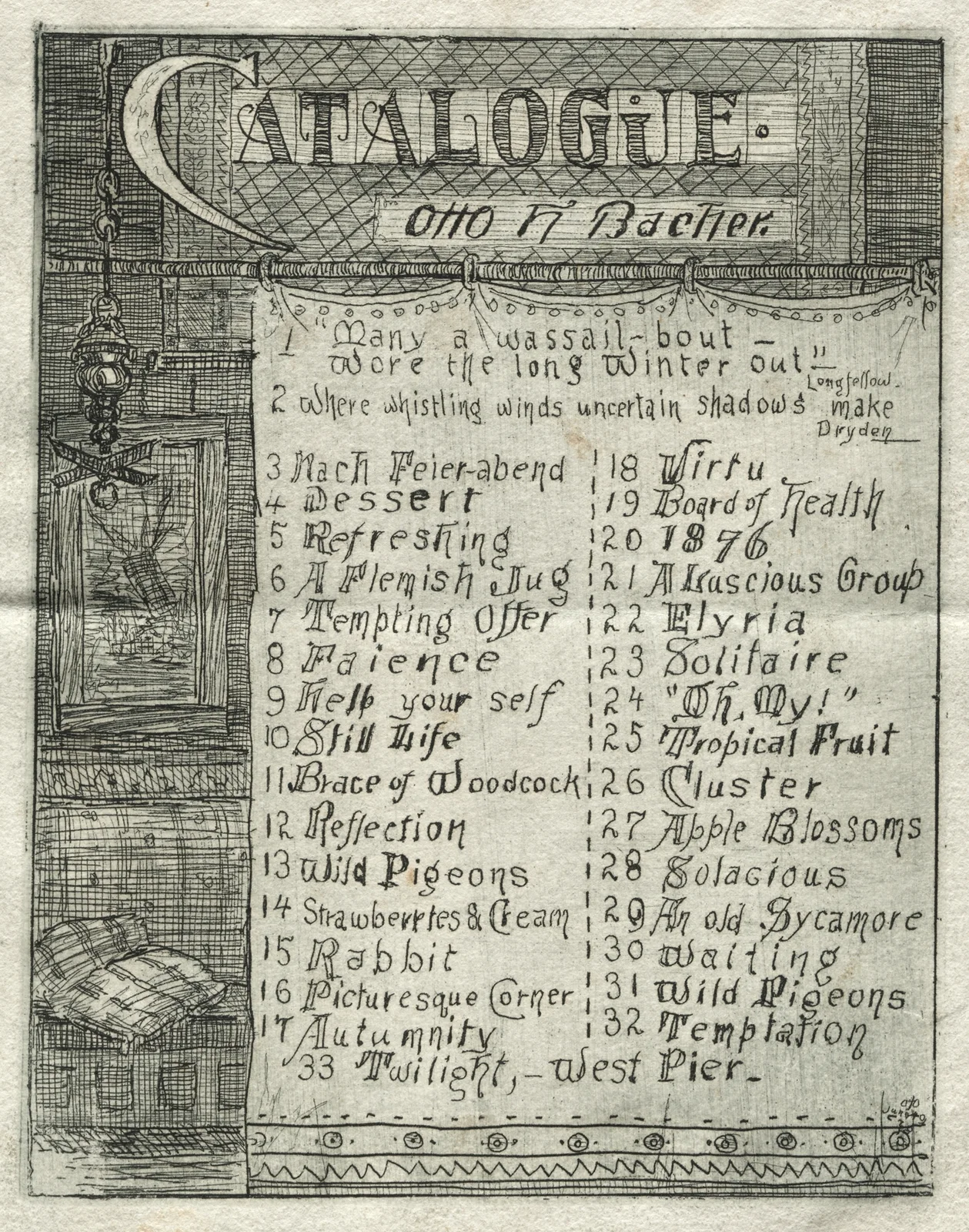 Catalogue av Otto Henry Bacher