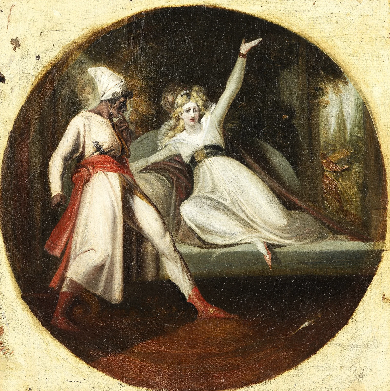 Leonora Discovers Alonzo’s Dagger av Henry Fuseli
