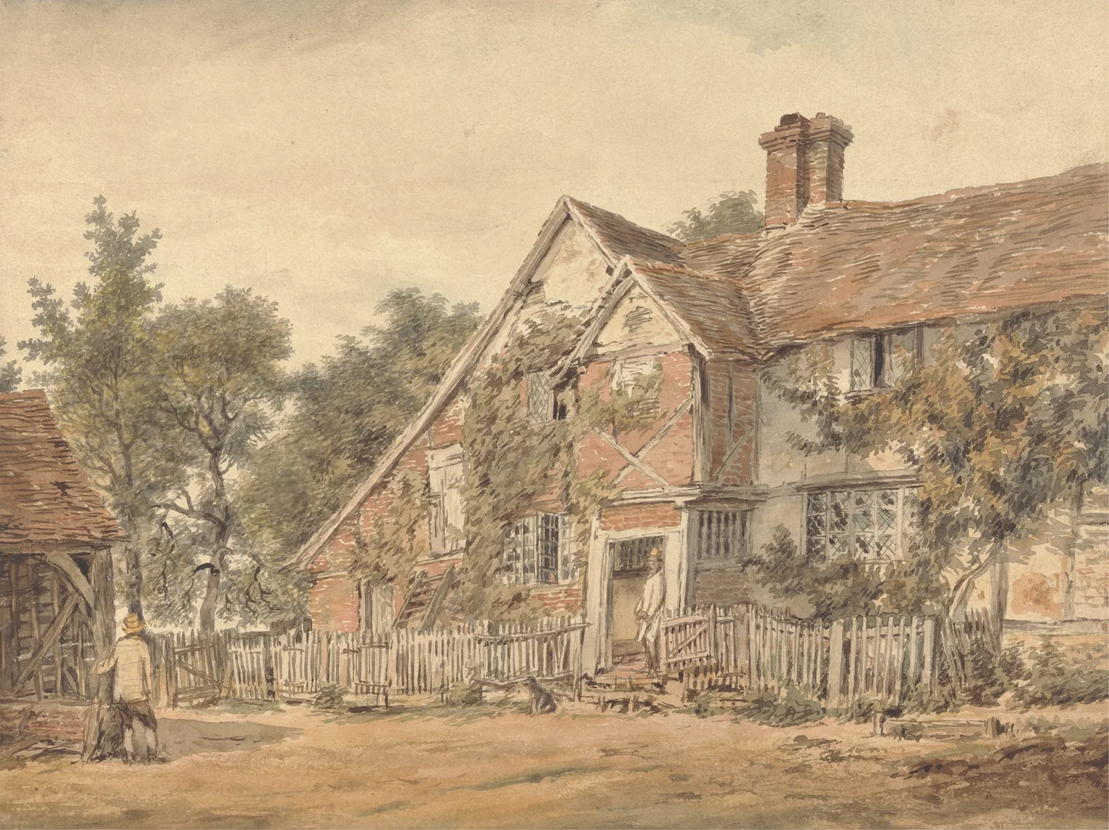 A Farmhouse av William Henry Hunt