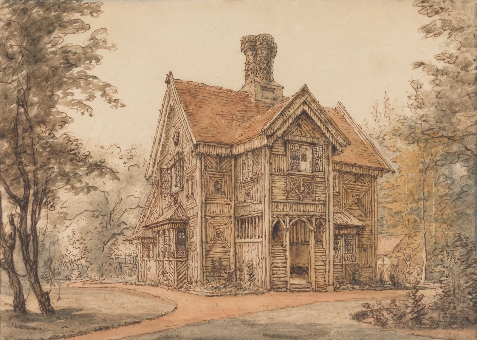 A Lodge at Cassiobury av William Henry Hunt