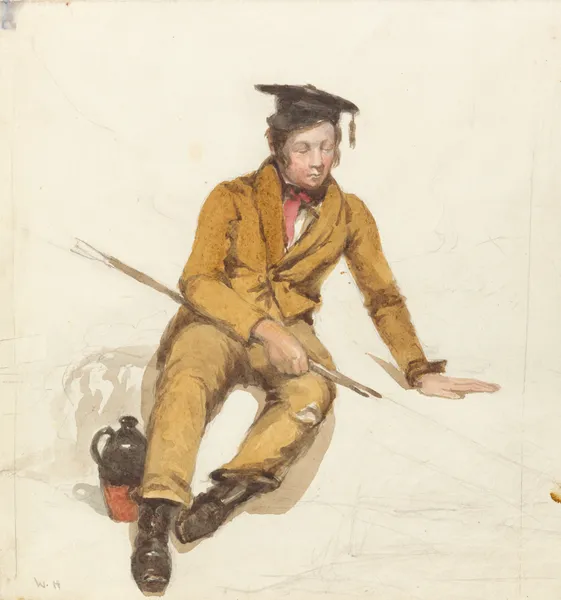 A Young Scholar Goes Fishing av William Henry Hunt