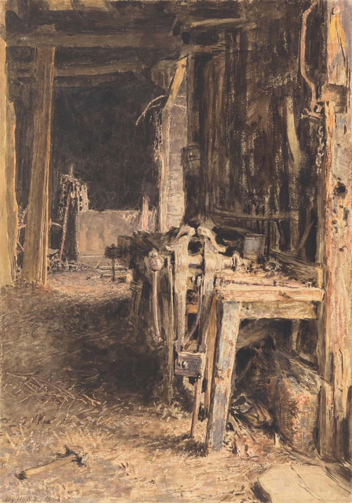 Barn Interior av William Henry Hunt