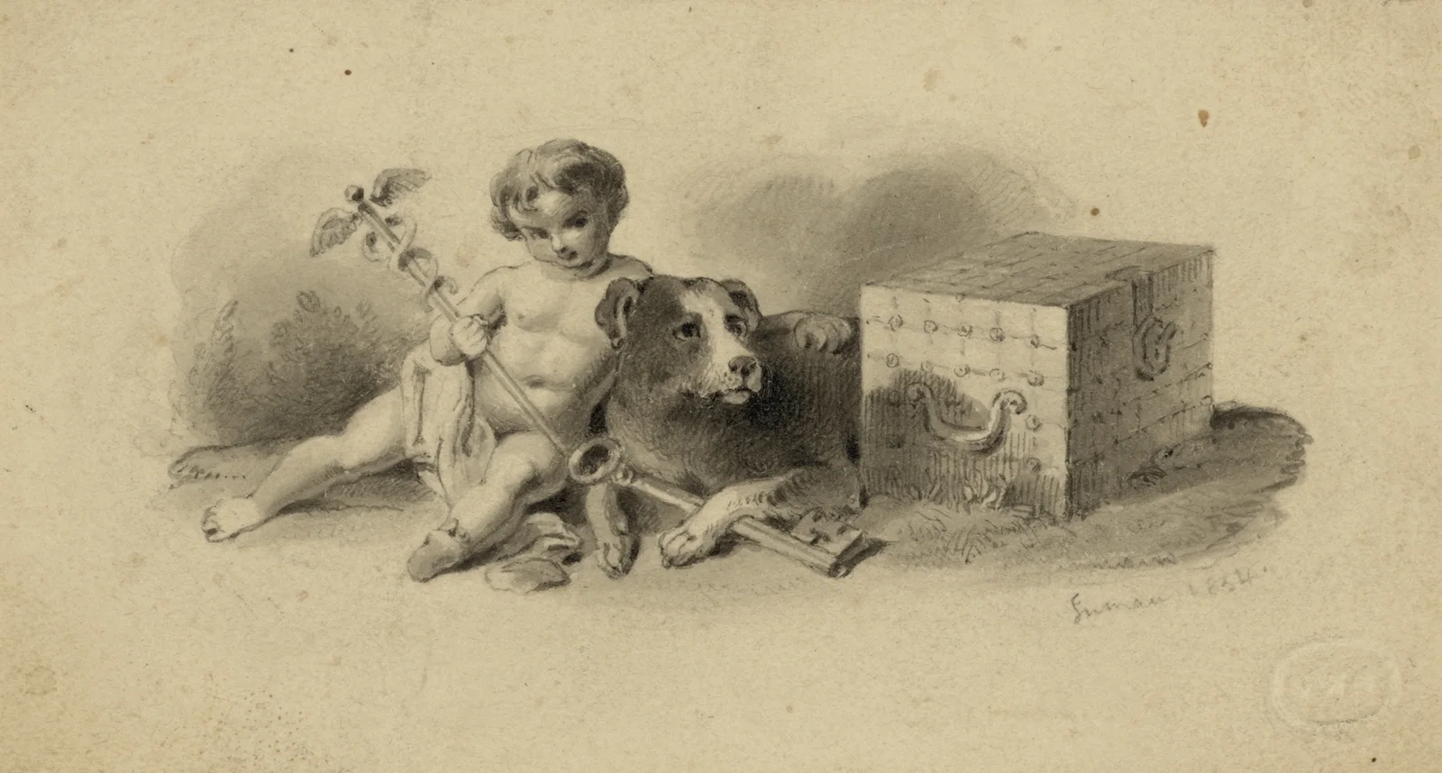 Study for bank-note vignette – nr 2 av Henry Inman